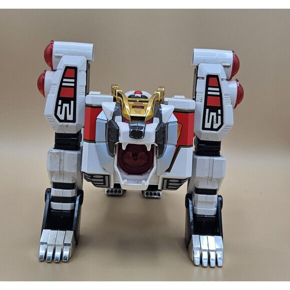 1994 Bandai Mighty Morphin Power Rangers MMPR White TigerZord Sounds Light Works - Picture 6 of 9